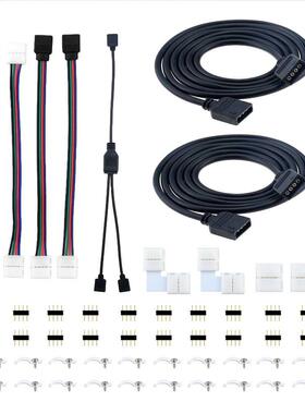 51PCS Led Strip Connection 5050 4 Pin 10mm Solderless Buckle