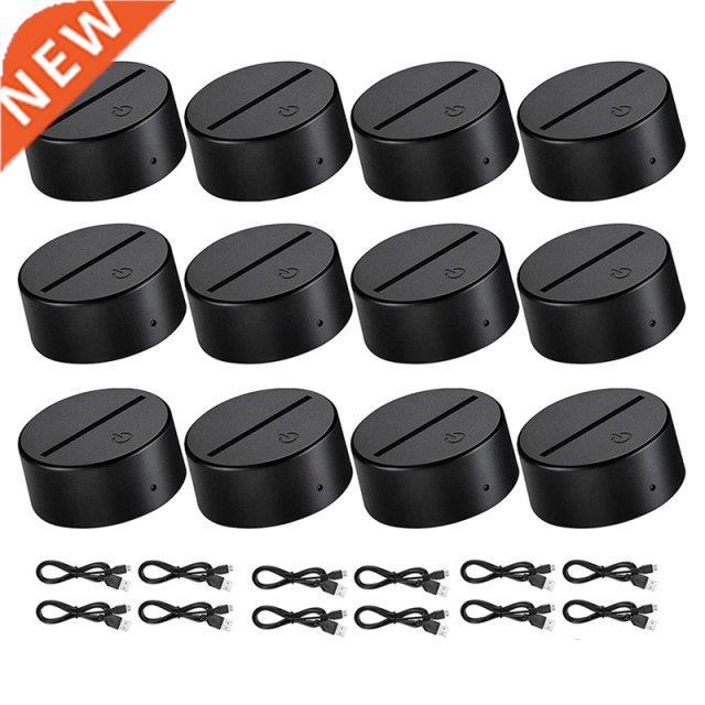12 Pcs 7 Colors Touch Lamp Base For 3D Cartoon Anime Otaku N