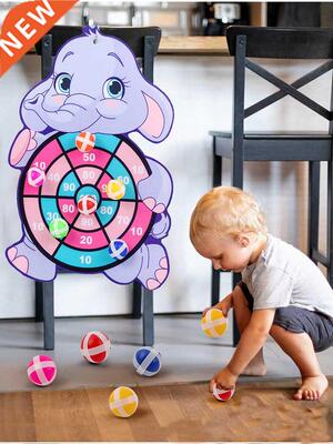 Children Target Sticky Ball Throw Dartboard Sports Kids Educ