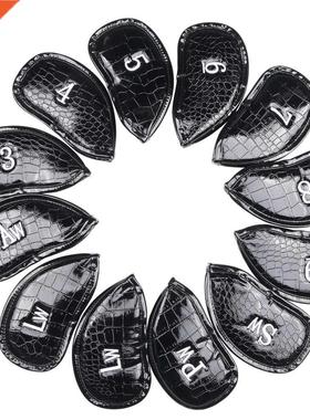 12Pcs/Set PU Leather Golf Iron Head vers Club Headver Waterp