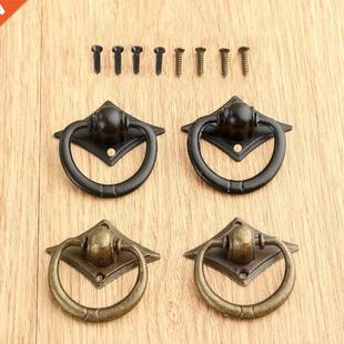 2pcs Antique Bronze Furniture Handles 42x42mm Vintage Cabine