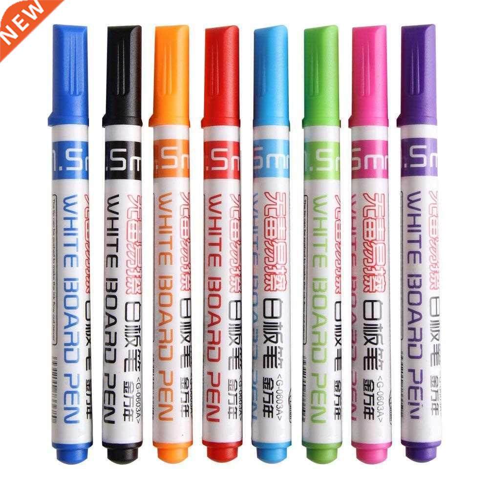 8Pcs New White Board Markers Colored Non toxic Erasable Whi
