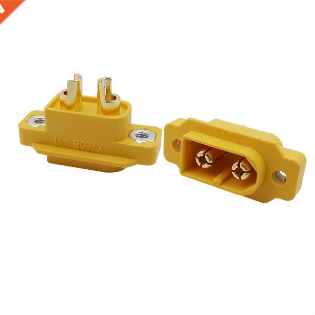 5Pcs XT60E1-M XT60E-M Mountable XT60 Male Plug Connector Pow