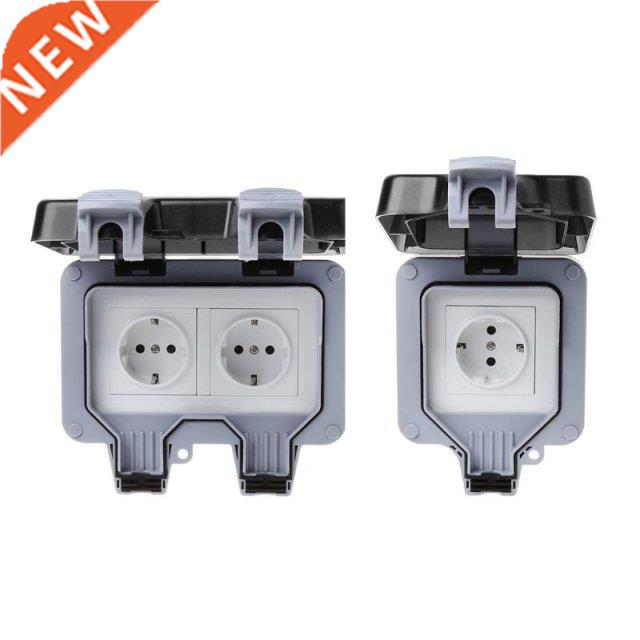 EU Standard Outdoor Wall Switch Socket IP66 Weather&Dust