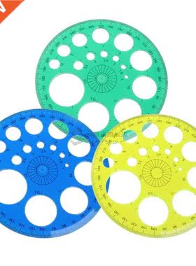 *360 Degree Protractor All Round Ruler Template Circle Schoo