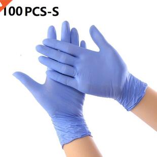 100pcs Pure Nitrile Rubber Gloves Purple Blue S/M/L Gloves F