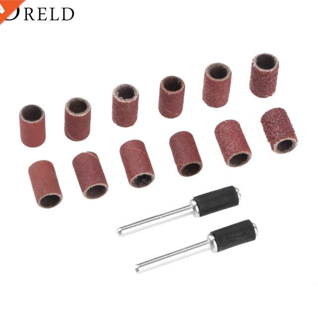 100Pcs 1/4 6.35mm Drum Sandng Band Nal Drll Bts + 2Pcs