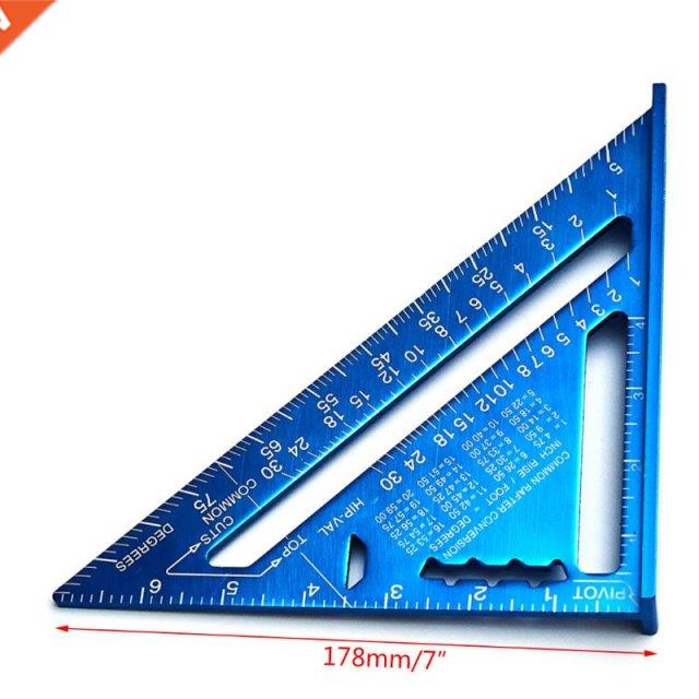 Angle Ruler 7 inch Aluminum Alloy Measuring Ruler Woodwork T