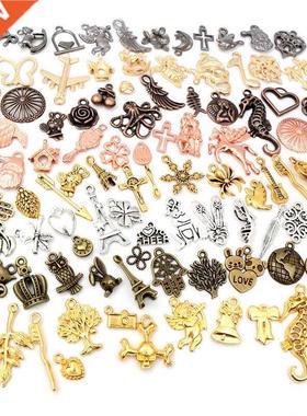 30pcs Mixed Styles Animal Heart Leaf Flower Crown Charms Pen