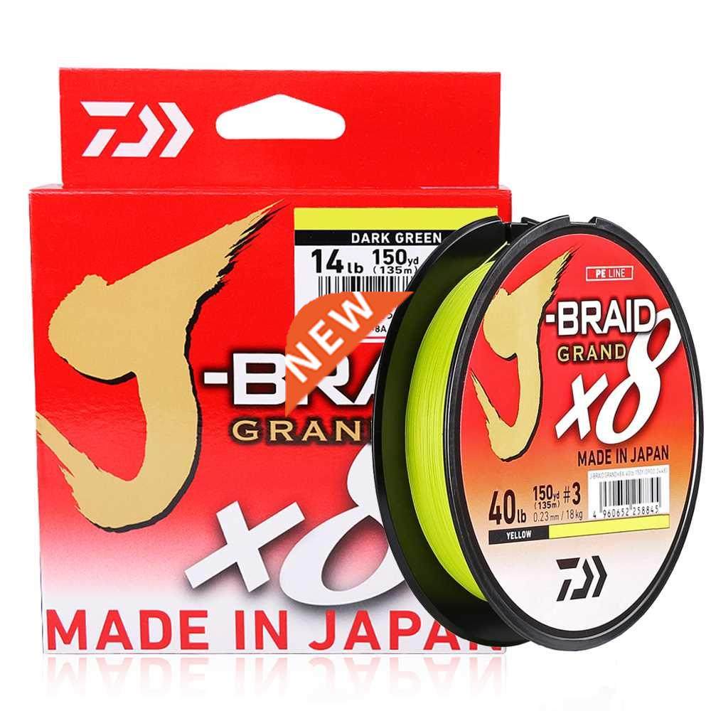 DAIWA Original Fishing Line DAIWA J-BRAID GRAND Braided PE 8