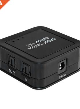 1X3 Digital Optical Spdif Toslink Audio Splitter with Remote