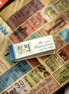 JIANQI 50pcs/pack Vintage Material Stickers Mini Book Scrapb