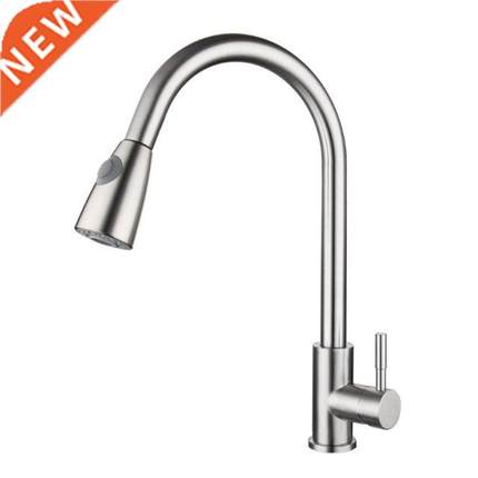 1/2 Stainless Steel Kitchen Sink Faucets with Pull Down Spr