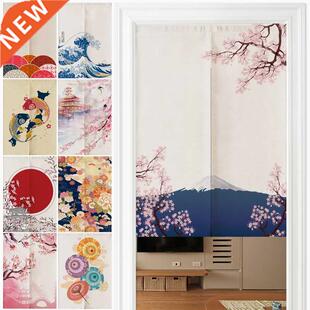 Japanese Ukiyo-e Linen Door Curtain Noren Bedroom kitchen Cu