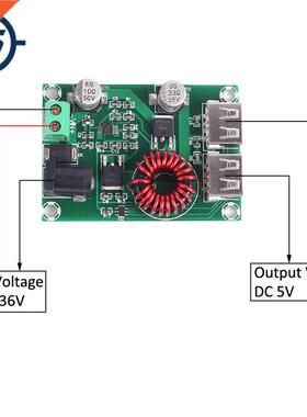 Dual USB Output Step-Down Module 5V 6A Voltage Regulator Mod