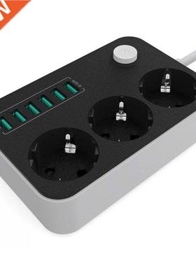 6 USB Ports Socket Charger Extension power strip Cord Chargi