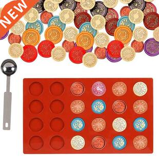 Silicone Mat/Pad For Wax Seal Stamp Kit, 24-Cavity Wax Seali