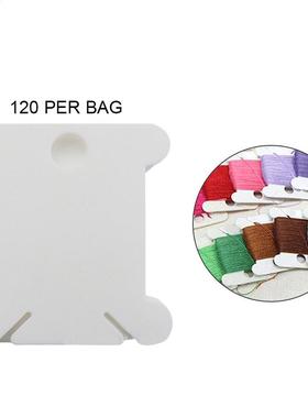 120PCS/Set Plastic Bobbins Floss Set Spool Thread Card Embro