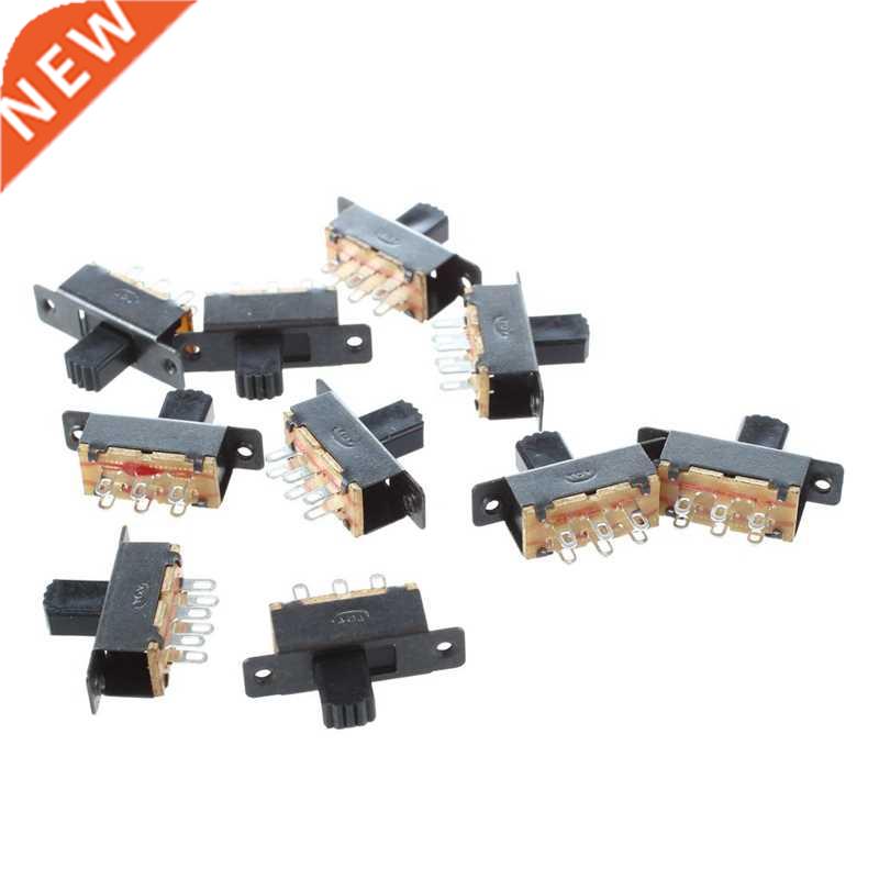 10 Pcs SS22F25-G7 2 Position DPDT 2P2T Panel Mount Mini Slid