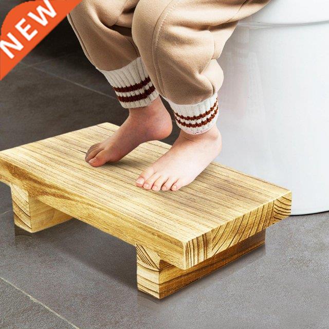 Wooden Bed Stool Rectangle One Step Stool for Bathroom Elder