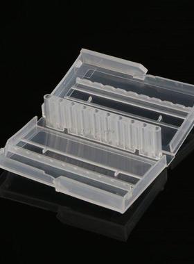 10 Holes Nail Drill Bit Case Plastic Empty Storage Box Milli
