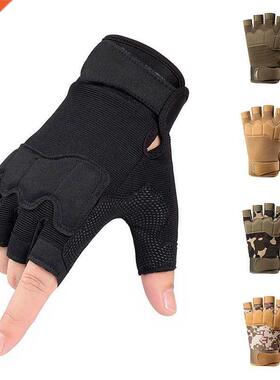 Military Army Shooting Fingerless Gloves Half Finger Men Tac