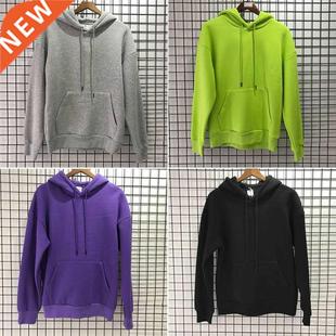 Solid color Hoodie Men Women Pullover High Quality Black Whi