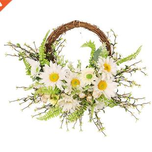 Wreath For Front Artificial Home Fern Door Office Sunflower