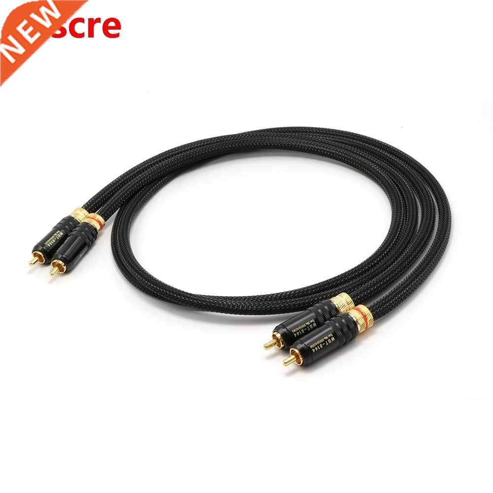 Pair Rca Cable Top Grade Silver Plated RCA Male to Male Cabl