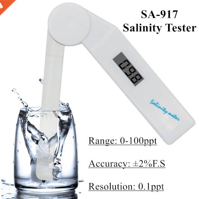 SA-917 Salinity Meter Foldable 0-100ppt Salinometer LCD Sali