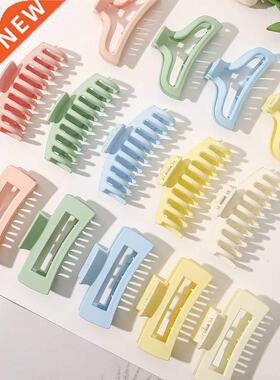 2022 Korean Solid Color Large Hair Claw Clips Fashion Matte