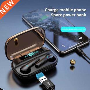 T BT 5.0 Semi-In-Ear Bluetooth Earphone Digital Display To