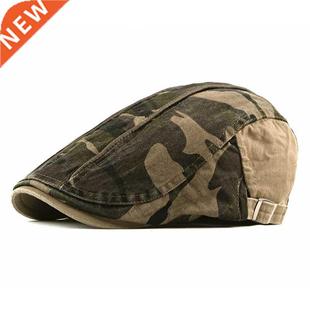 Caps Men Camouflage Spring Flat Newsboy Cotton Peaked Summer