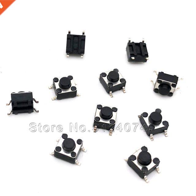 100pcs/lot 6*6*5MM touch switch SMD 4pin micro button switch
