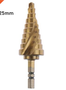 6-25mm HSS Titanium Coated Step Drill Bit Spiral Groove Core