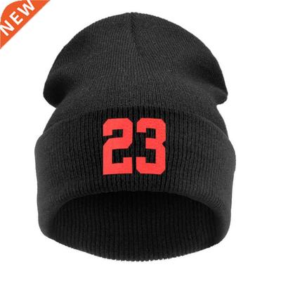 Men Winter Knitting Hat Skullie Beanie Cap 23 Number Slouchy