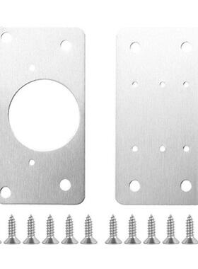2Pcs Hinge Repair Plate Brushed Stainless Steel Cabinet Hing