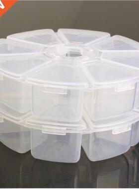 2PCS Round Nail Art Storage Case Rhinestones Gems Accessori