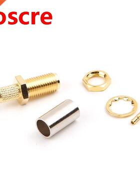 10pcs SMA Female Nut Bulkhead Crimp RF Connector For RG58 RG