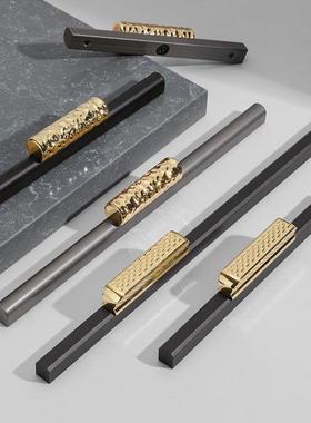 Wardrobe Door Furnture Handle Black Gold Smple Drawer Cupb