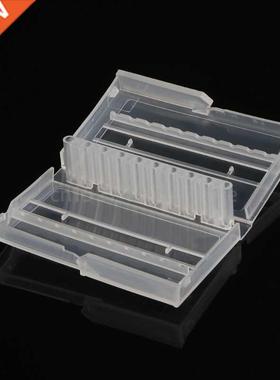 10 Holes Nail Drill Bit Case Plastic Empty Storage Box Milli