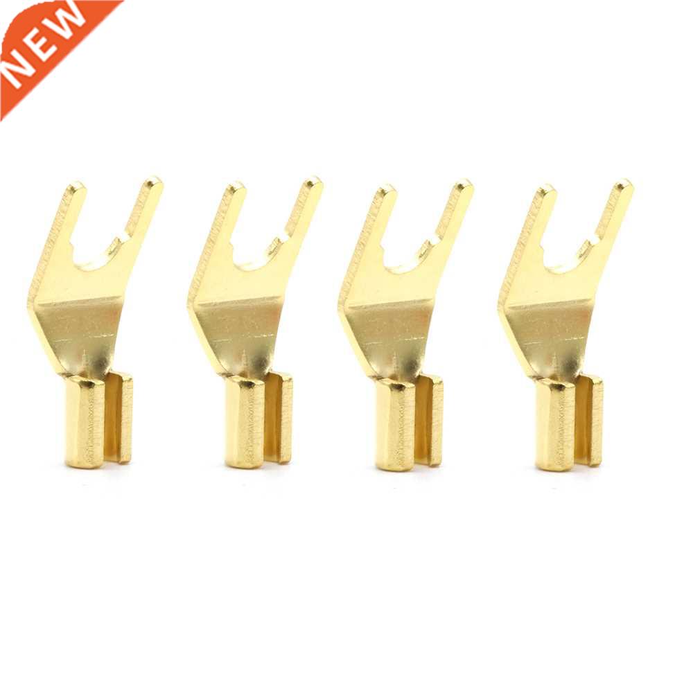 100pcsx rass Gold Plated Speaker Cale Y Spade Terminals，h