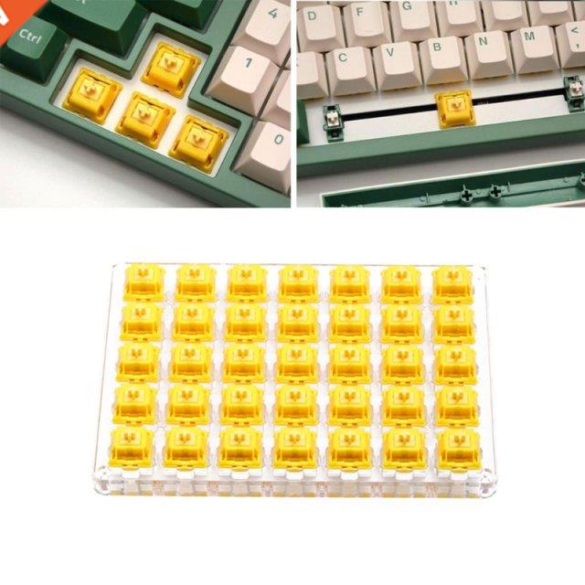 35Pcs Gateron CAP Switch Milky Gold Switch Extras 3pin RGB L