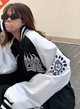 2021 new set jacket women embroidery baseball uniform spring