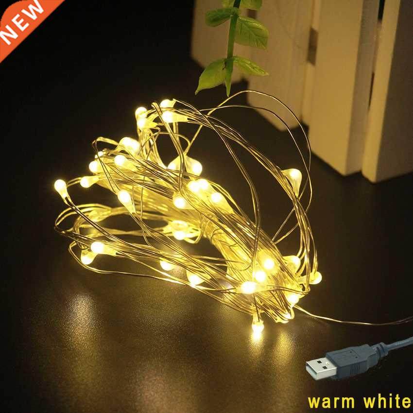 USB 5V 2M 20LED Fairy Lights String Waterproof Copper Wire G