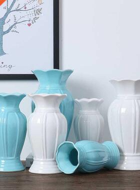 Ceramic Vase Home Decoration Blue White Vase Minimalist Livi