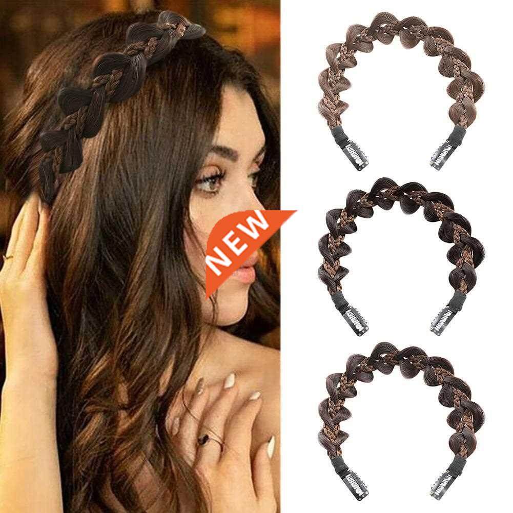 1Pc Bohemia Princess Non-slip Elastic Twists Headband Wig Br