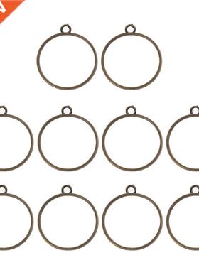 10Pcs Assorted Geometric Hollow Pressed Flower Frame Pendant