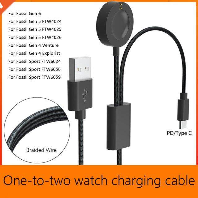 NEW Portable PD Type-C Fast Charging Cable Cradle for Fossil