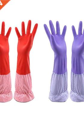 4Pcs Gloves to Wash Dishes More Housework Rub-Ber Waterproof